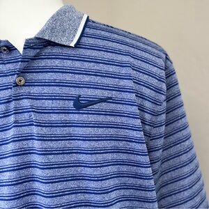 Nike Golf Dry Vapor Standard Fit Golf Polo Blue Void/Pure/Blue Void Mens Large